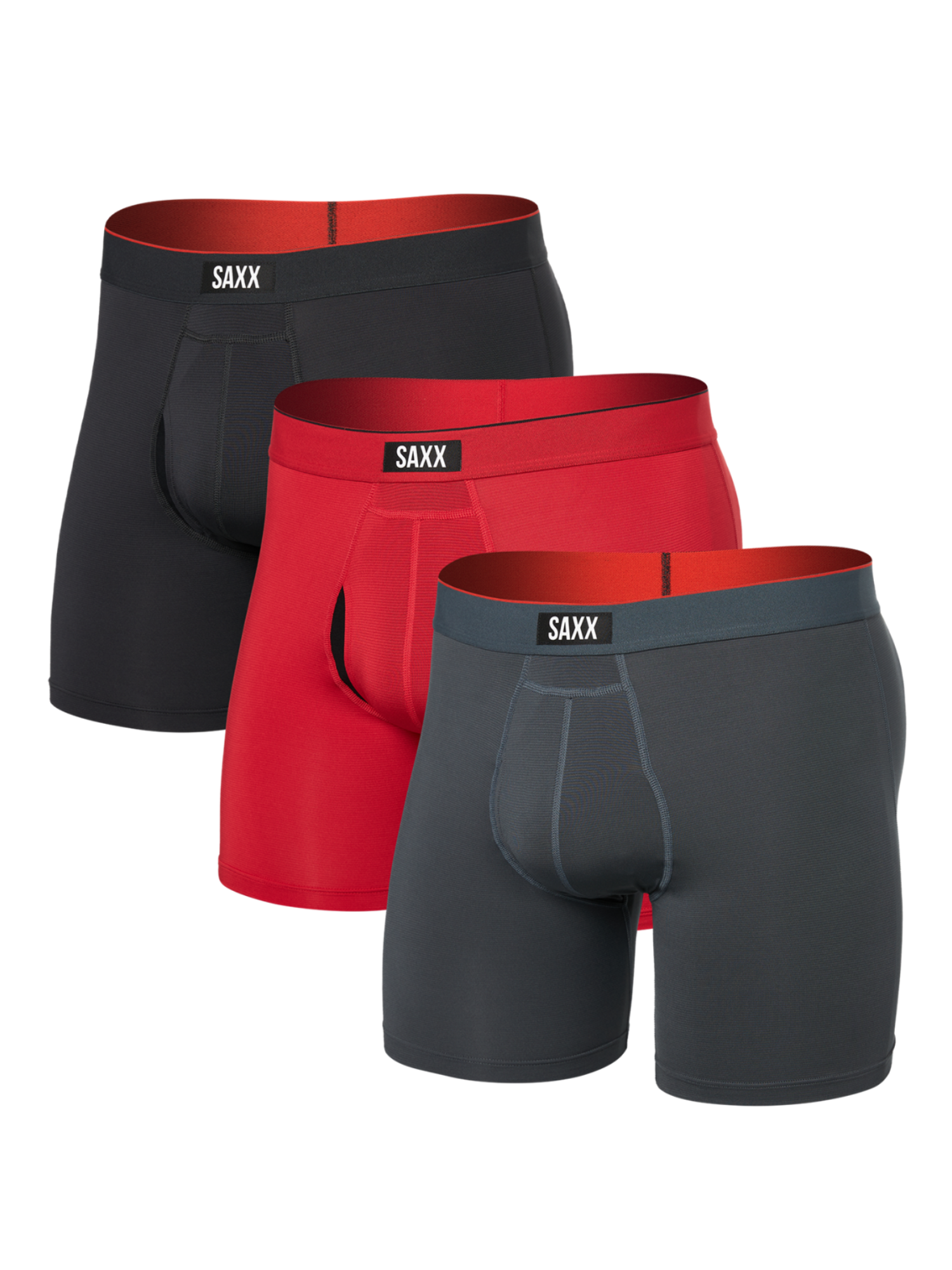 Multi-Sport Mesh Boxer Brief Fly 3Pk