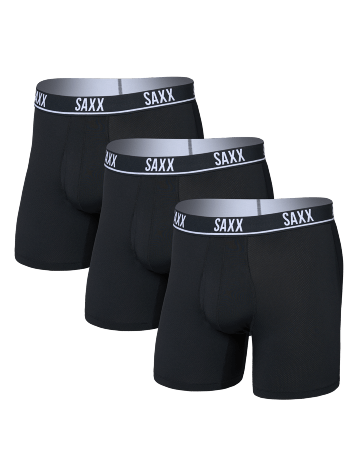 Saxx Men's 3 Pack Boxer Brief Essential Performance Mesh
