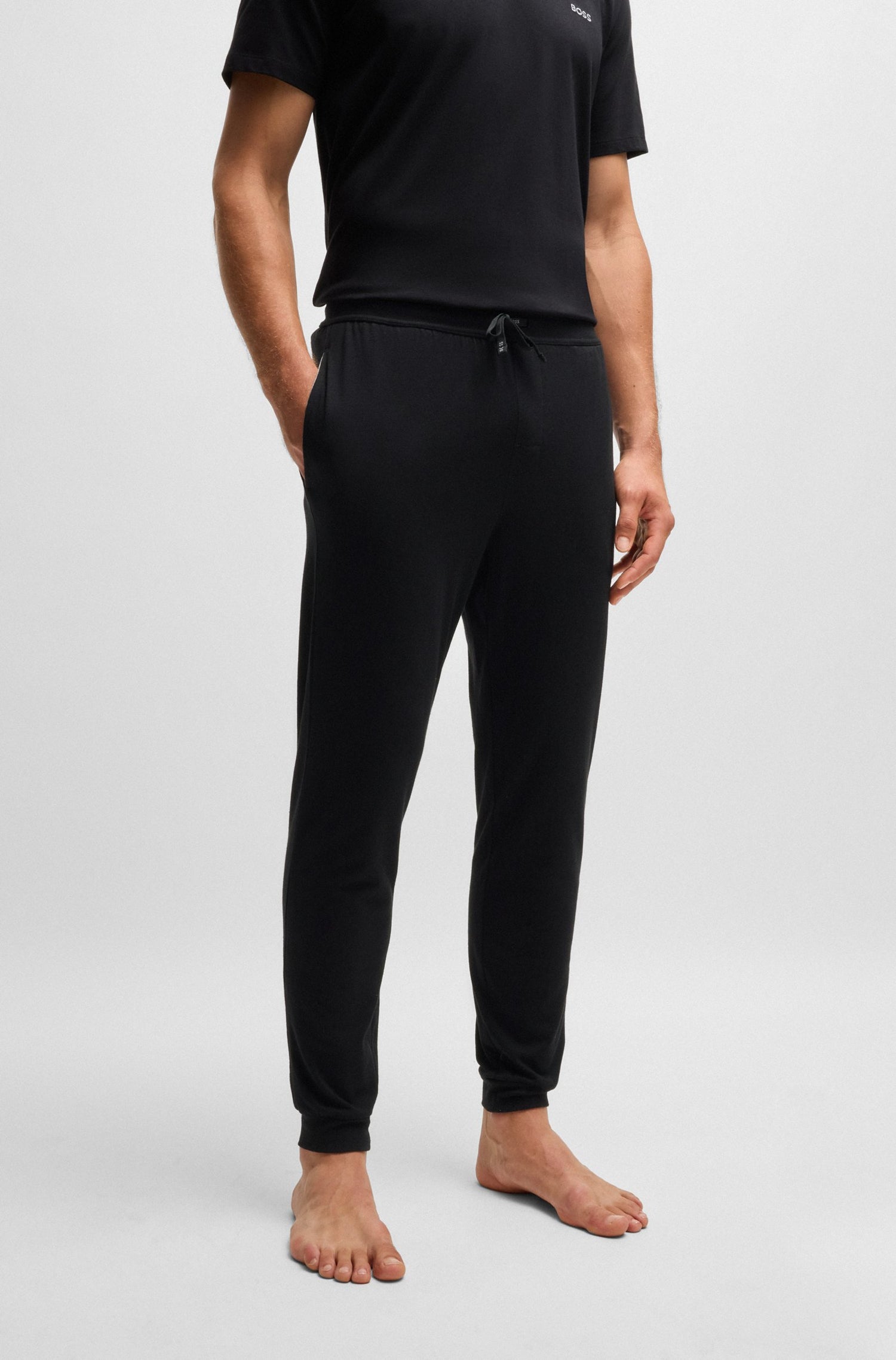 BOSS Men's Stretch Cotton Tracksuit Bottom