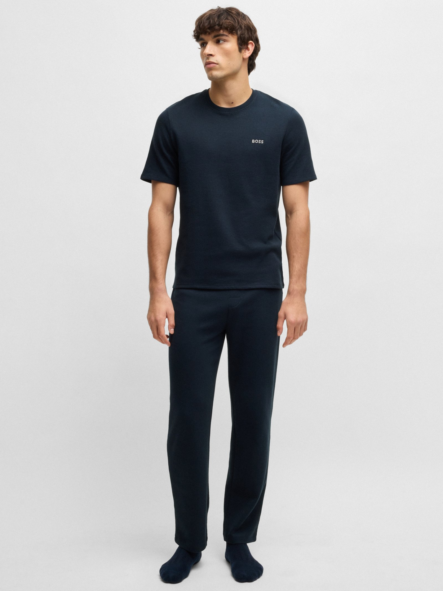 BOSS Men's Waffle Cotton Blend Jogger