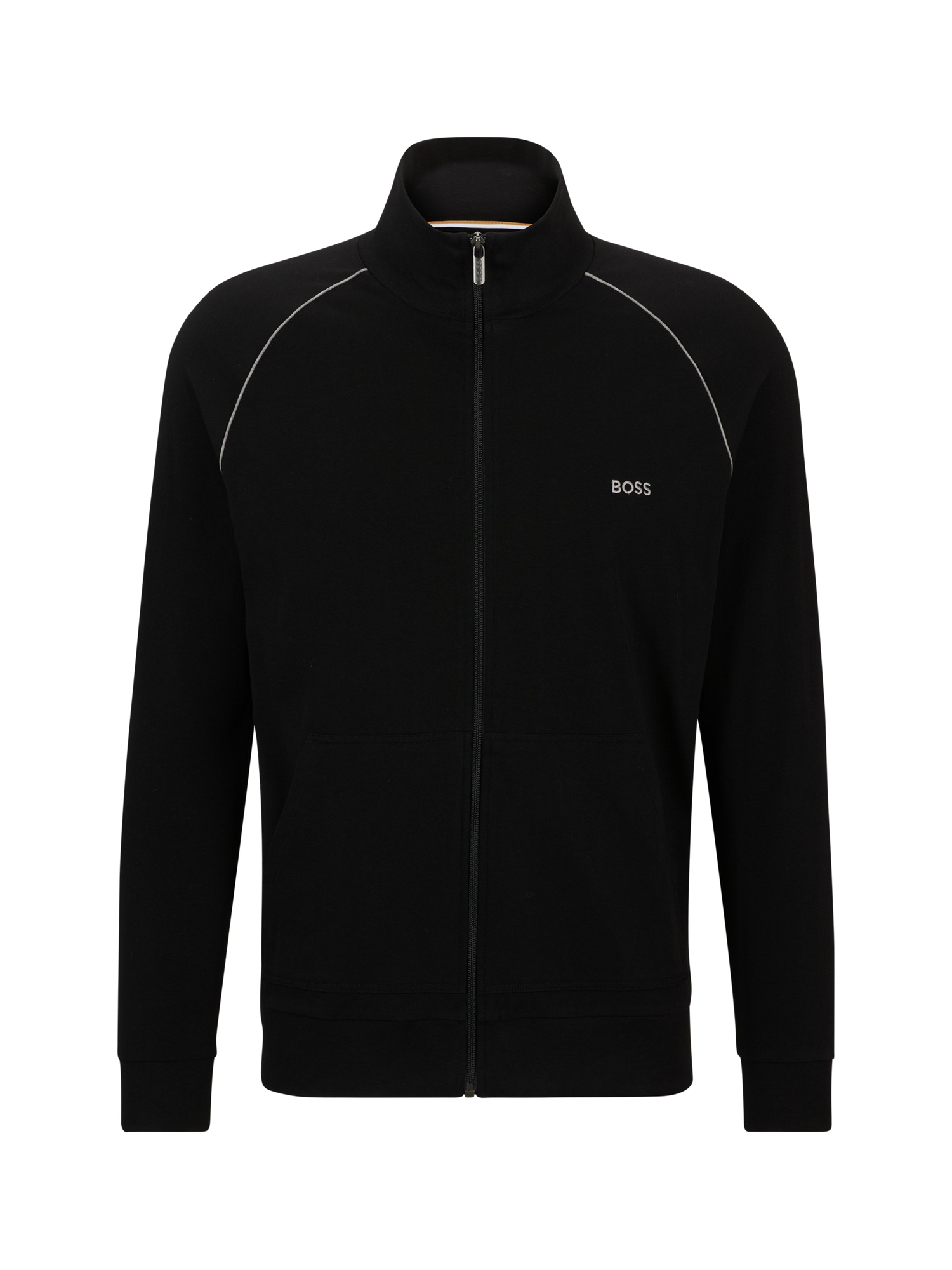 BOSS Men's Stretch Cotton Zip-Up Tracksuit Top