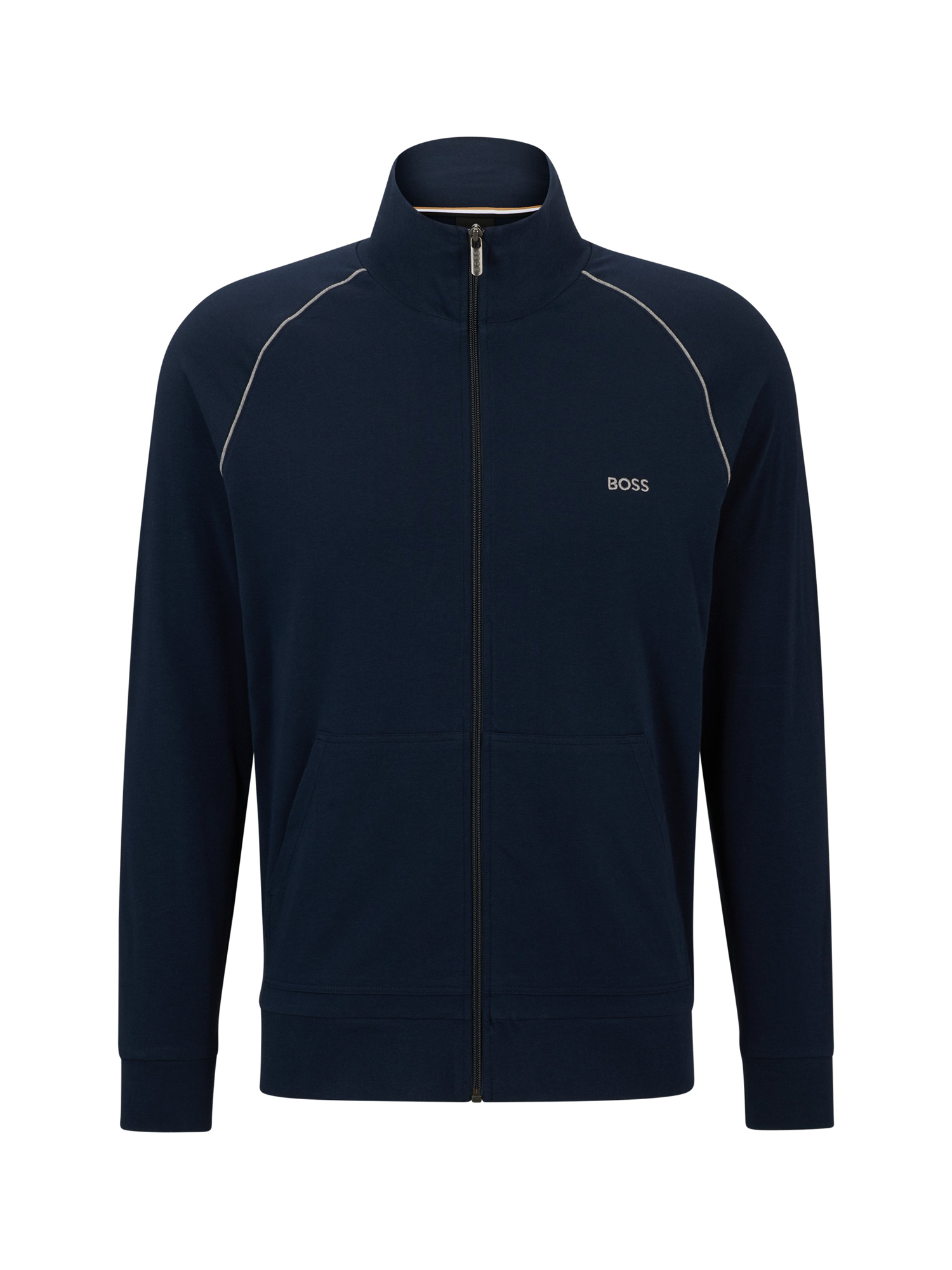 BOSS Men's Stretch Cotton Zip-Up Tracksuit Top