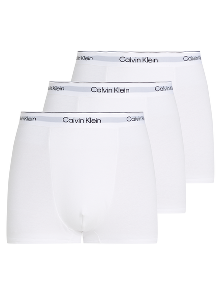 Calvin Klein 3 Pack Trunk | Icon Cotton Stretch | White