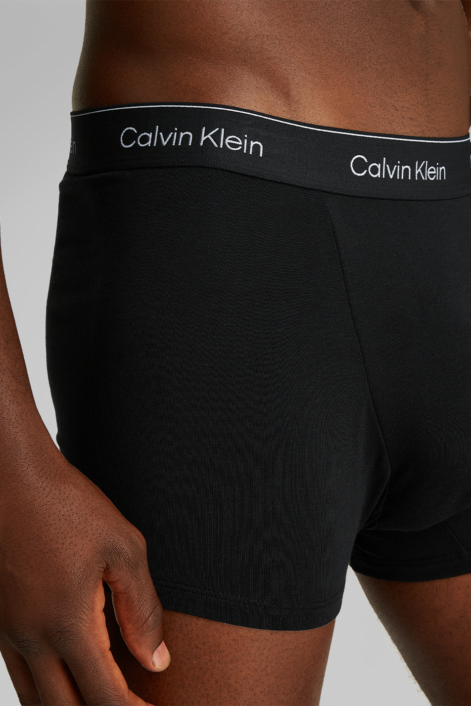 Calvin Klein Men's 3 Pack Relaxed Dart Trunk - Icon Cotton Stretch