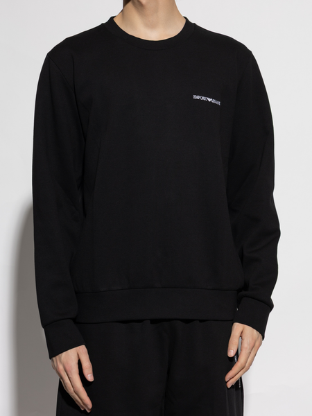 トップス EMPORIO ARMANI knit black made in Italy EMPORIO ARMANI fine knit crew neck jumper black | BRAUN Hamburg