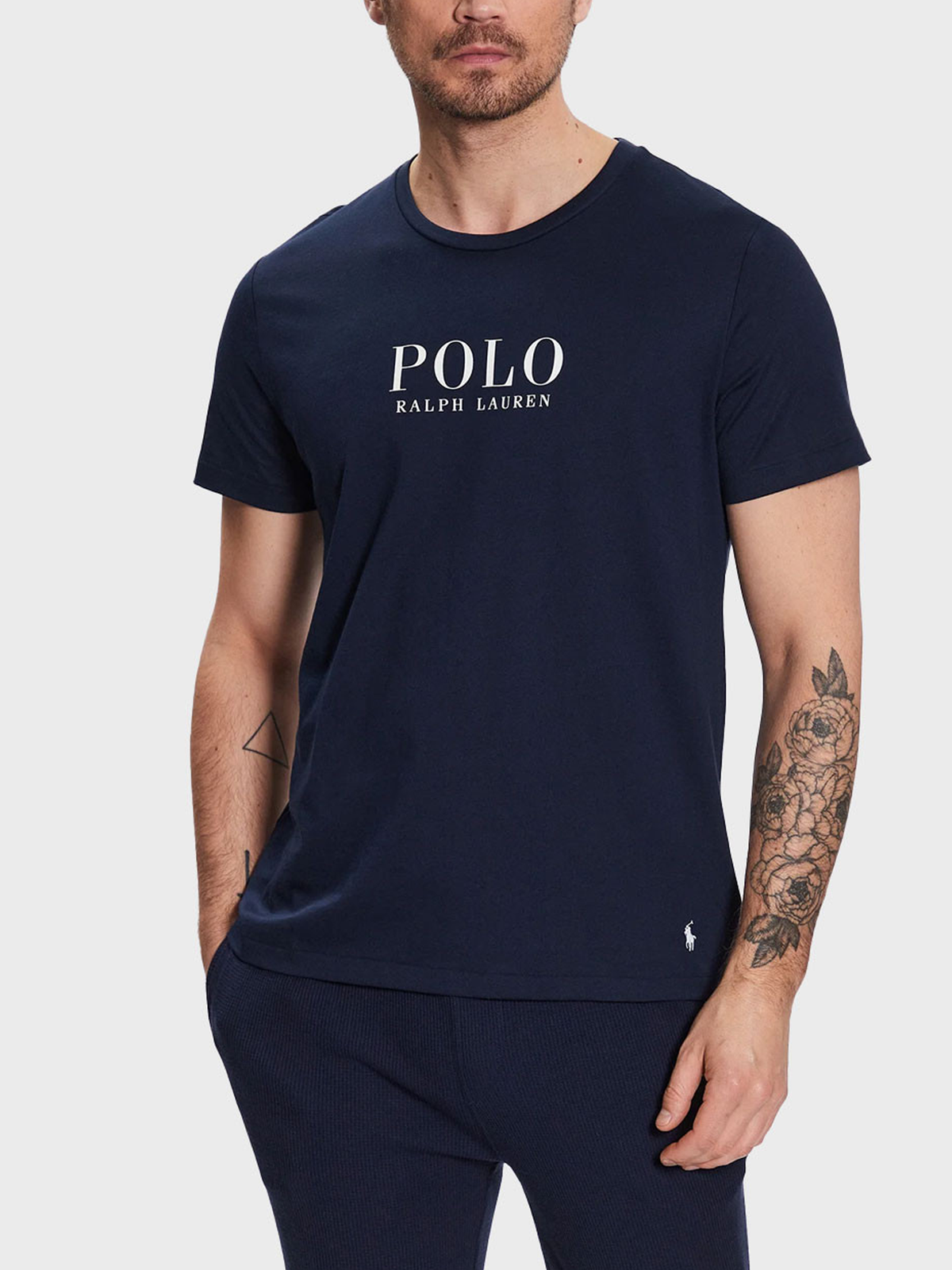 Polo Ralph Lauren Logo Print Cotton T-Shirt | Navy | 714899613003