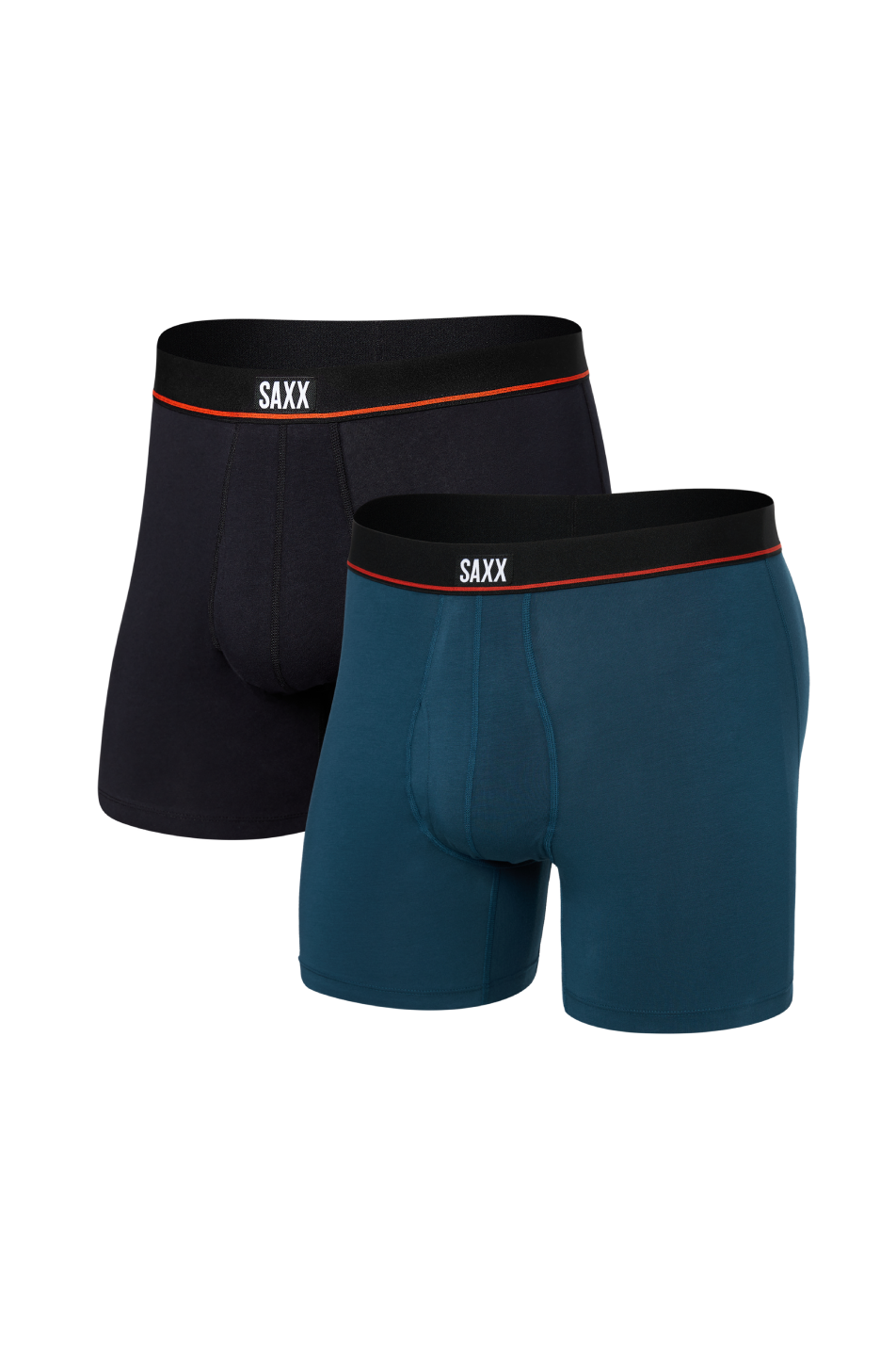 SAXX Men's 2 Pack Non-Stop Stretch Cotton Boxer Brief Fly