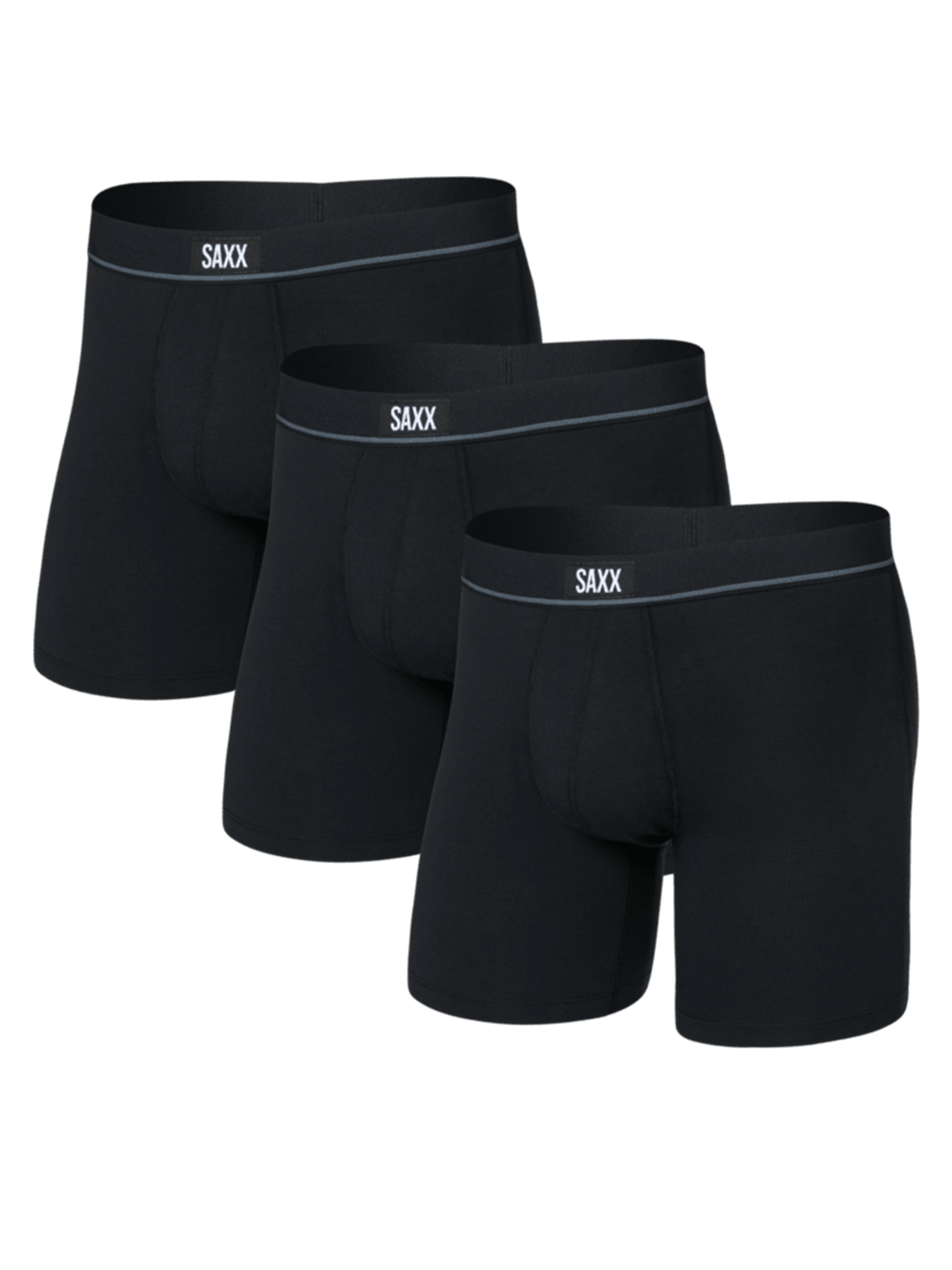 Saxx Men's 3 Pack Boxer Brief Essential Cotton Fly