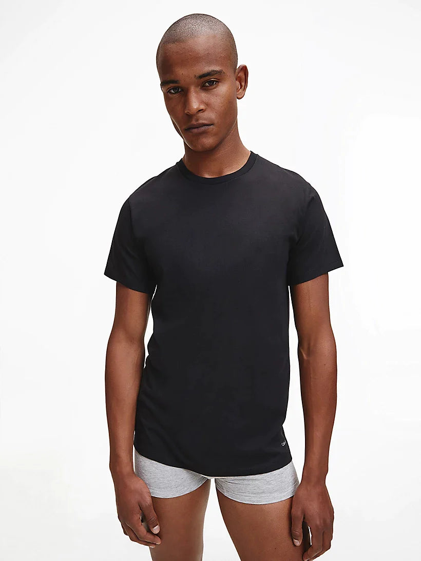 Calvin klein black sales v neck t shirt