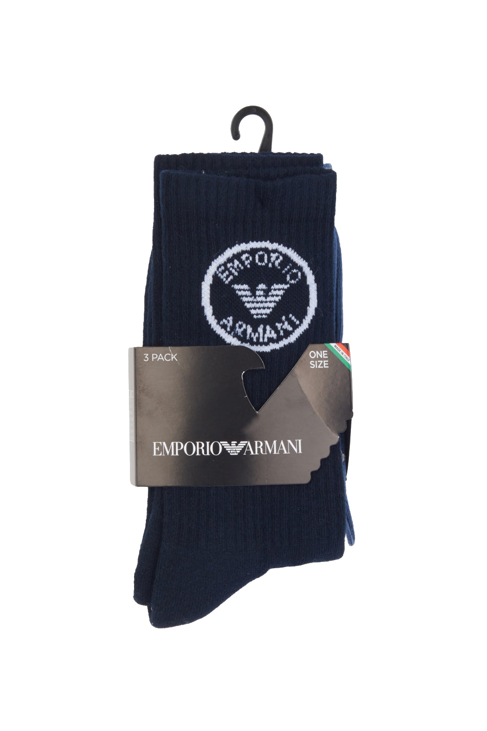 Emporio Armani Men's 3 Pack Knit Short Sock