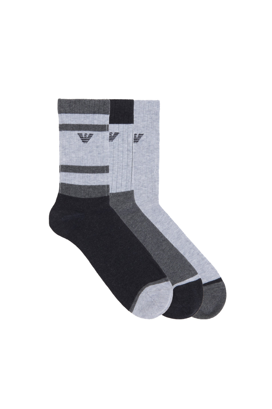 Emporio Armani 3 Pack Men's Knit Short Sock