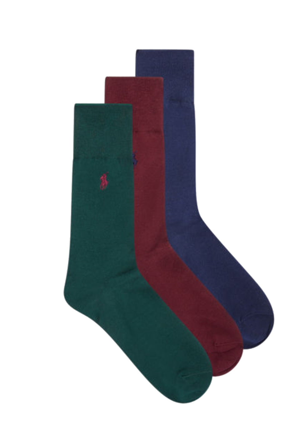 Polo Ralph Lauren Men's Mercerised Cotton Crew 3 Pack Socks