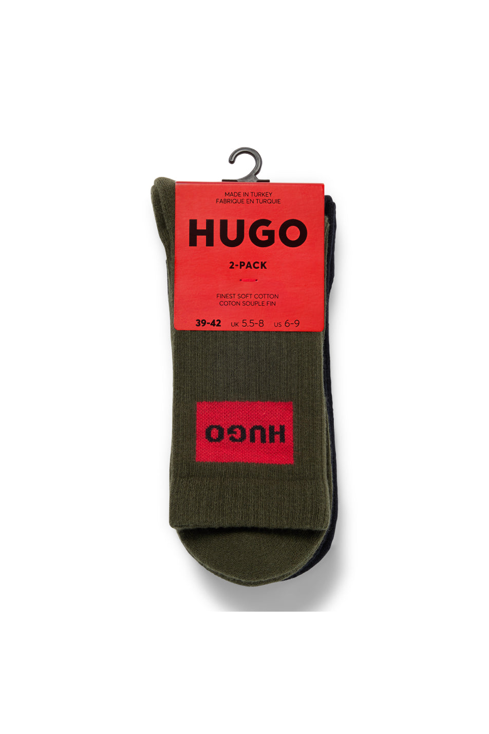 HUGO 2 Pack Men's Rib Sock