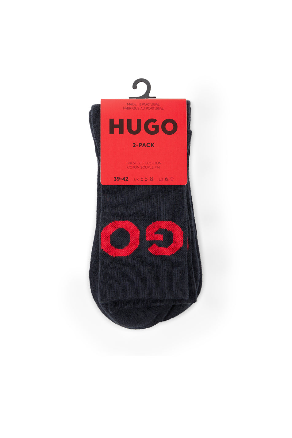 HUGO 2 Pack Men's Rib Icon Sock