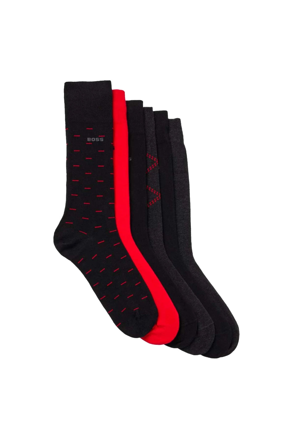 BOSS 6 Pack Men's Design Gift Box Sock