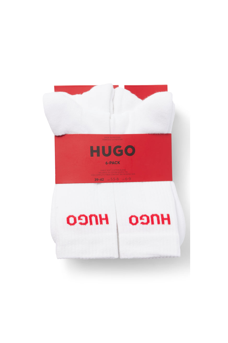 HUGO 6 Pack Men's Rib Logo Sock
