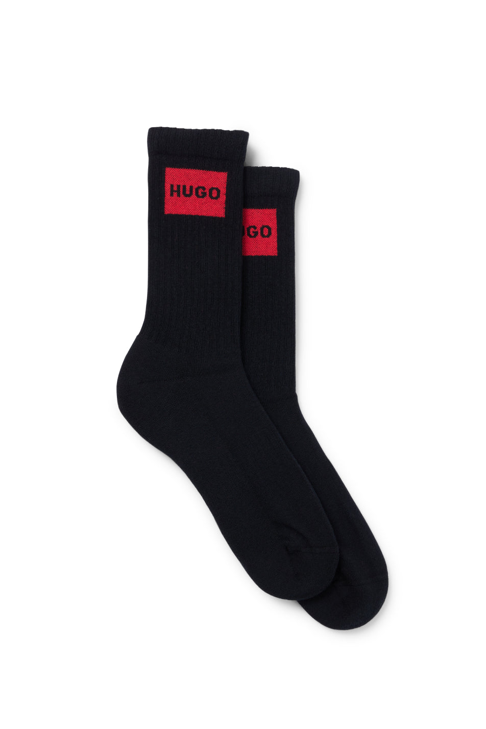 HUGO 2 Pack Men's Rib Logo Sock