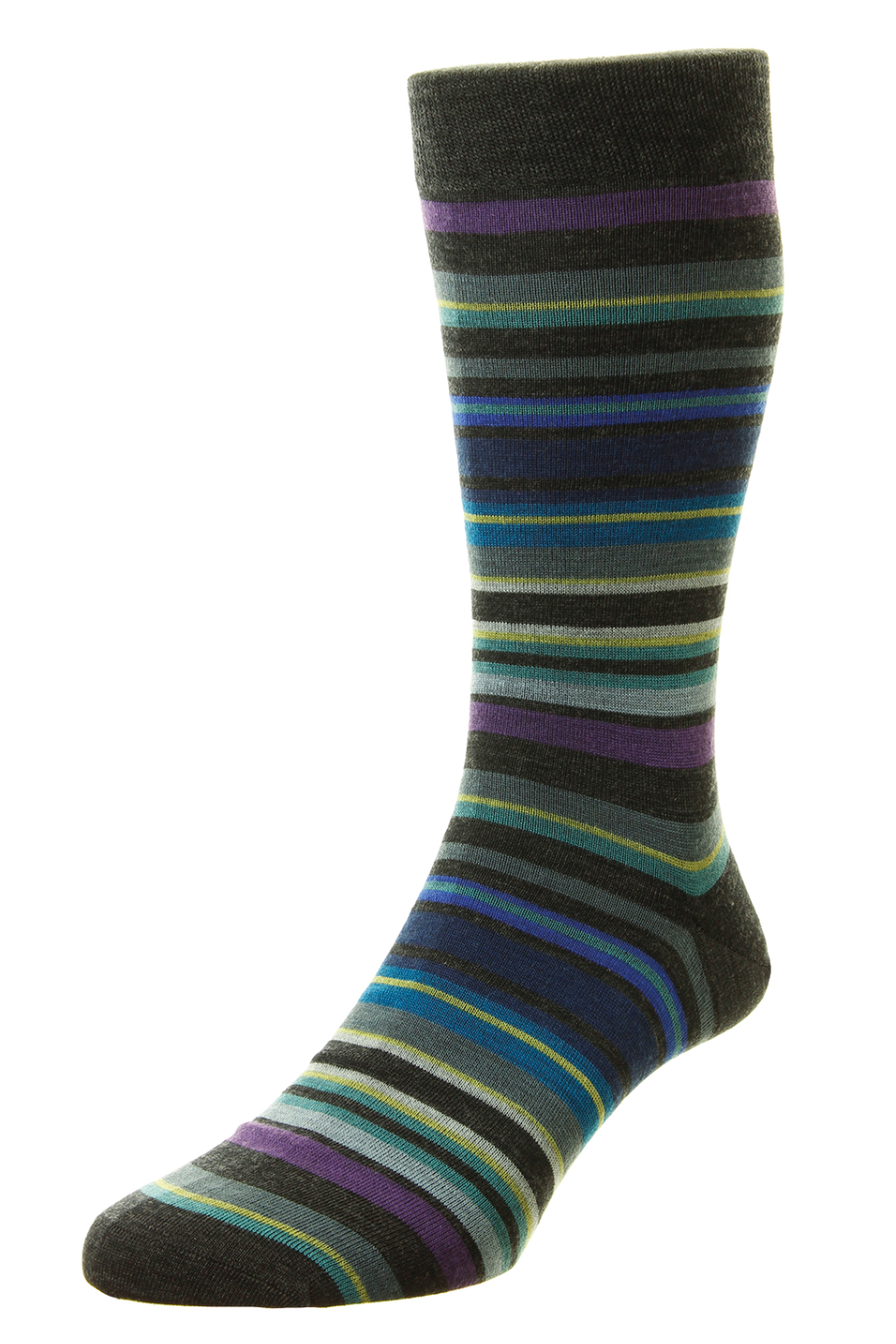 Pantherella Men's Quakers All Over Stripe Sock