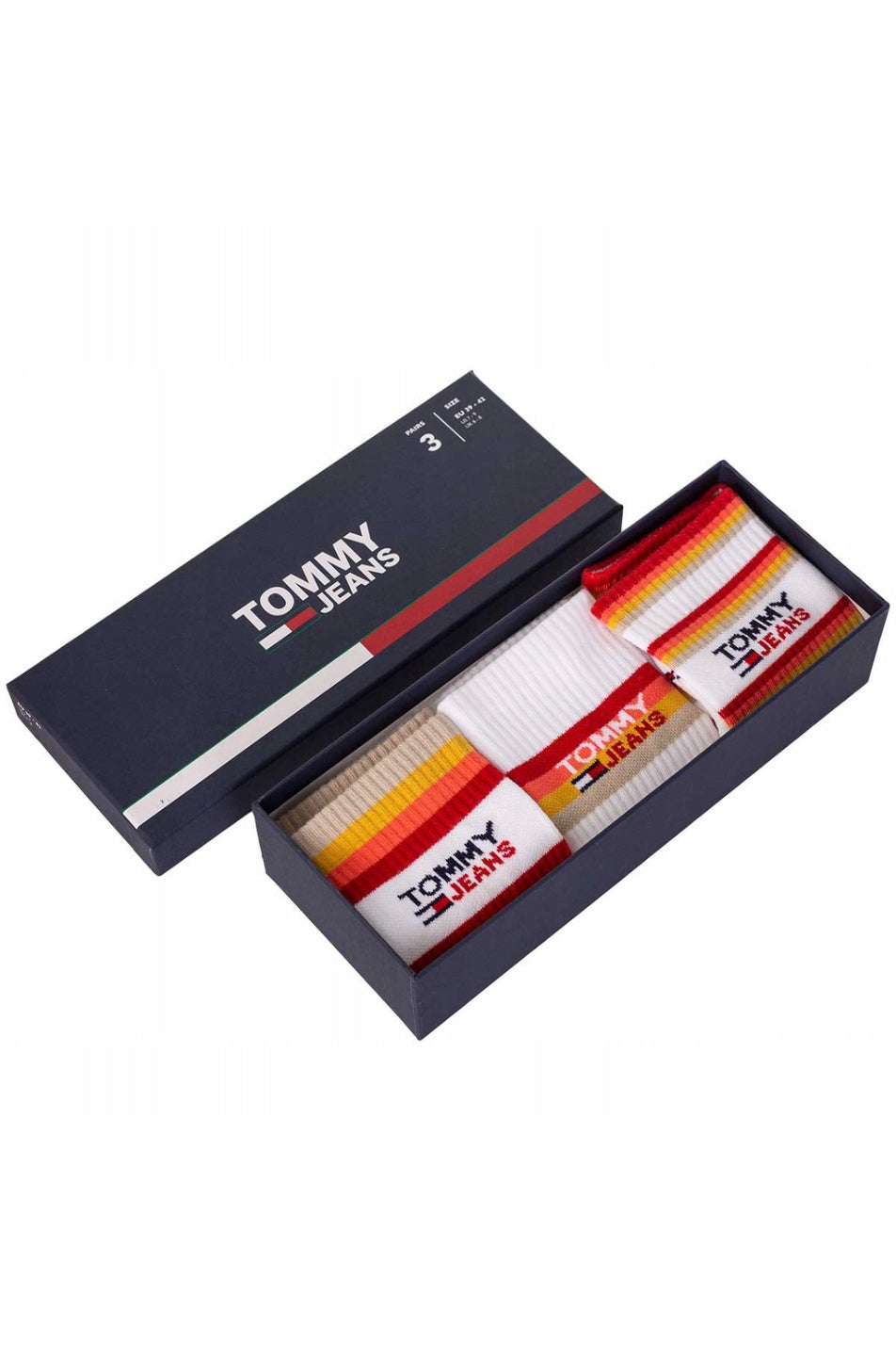 Tommy Hilfiger Jeans 3 Pack Men's Sock Giftbox Stripe