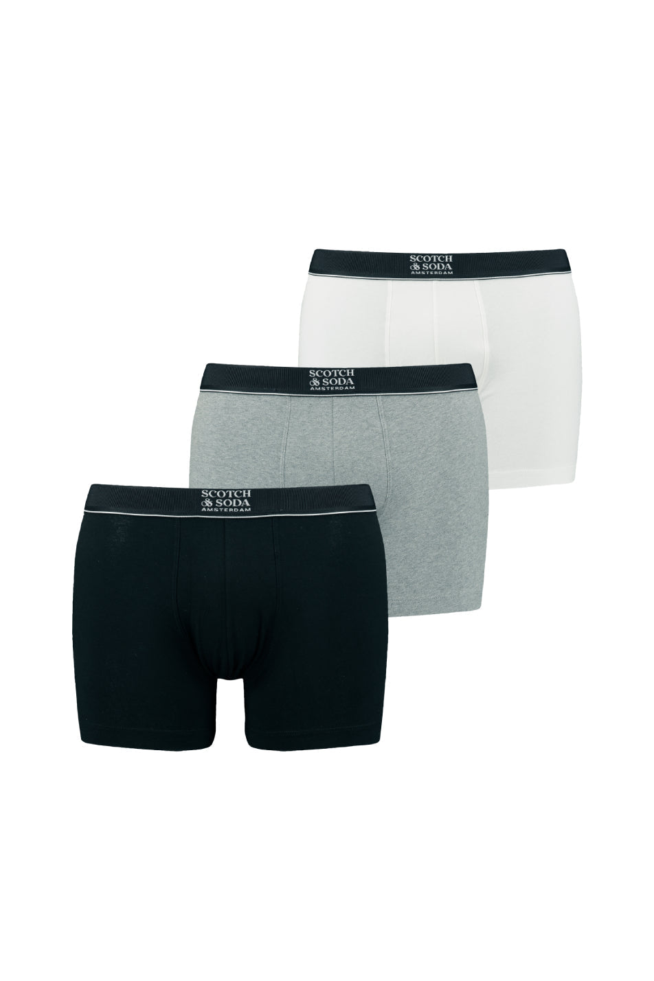 Scotch & Soda 3 Pack Men's Stacked Logo Boxer Brief