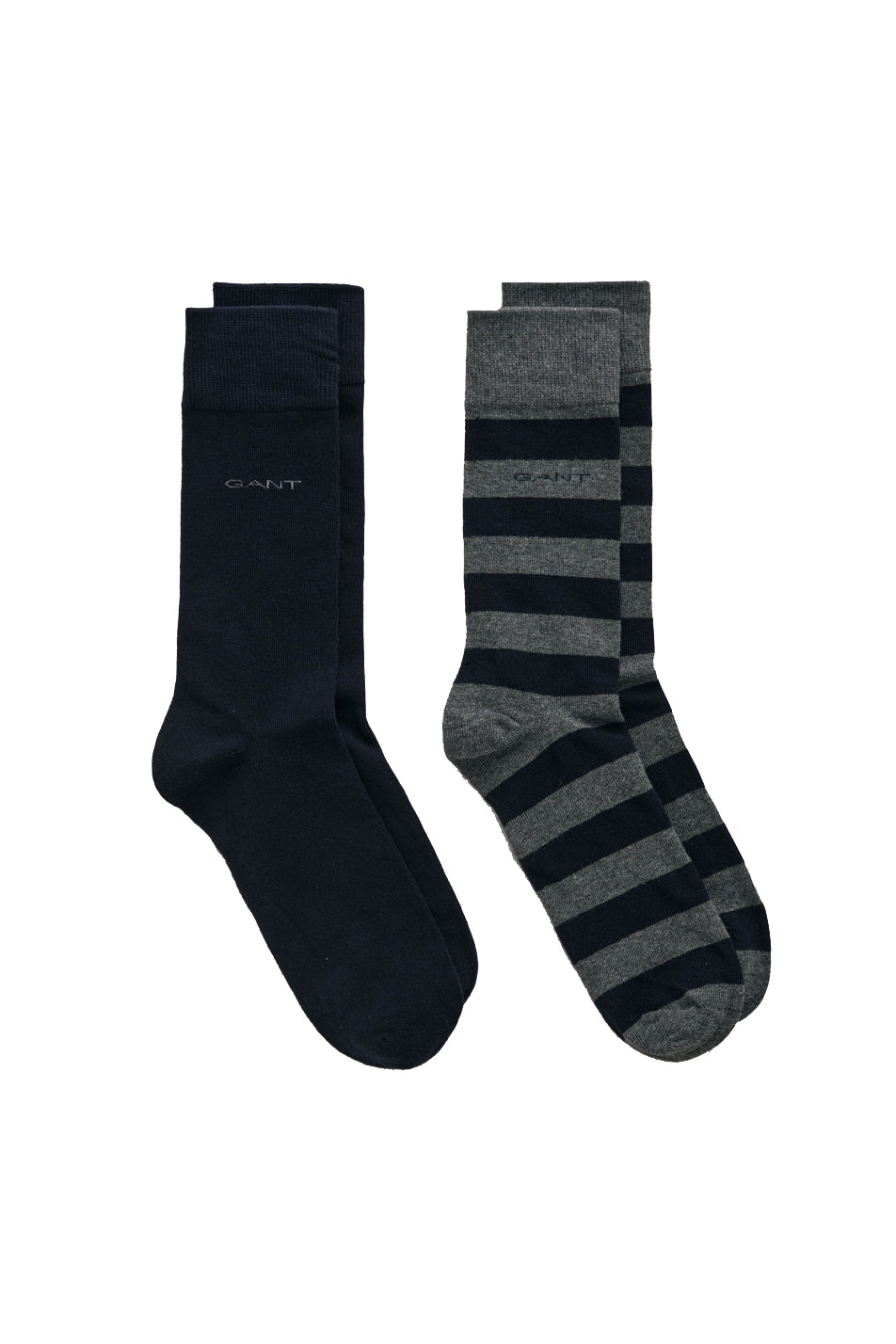 Gant 2 Pack Men's Barstripe and Solid Socks