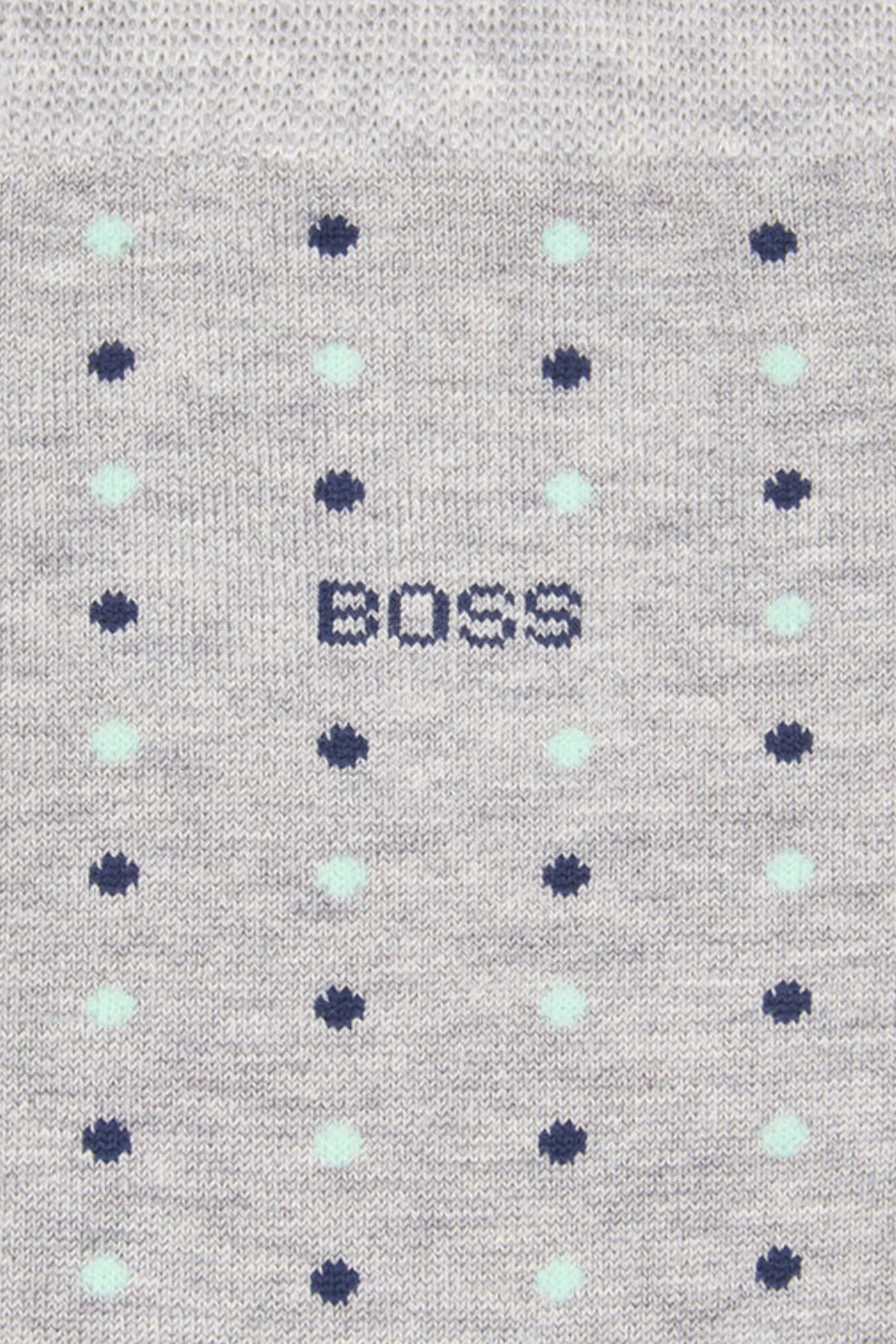Boss 2 Pack Men's Mercerised Cotton Patterned Sock