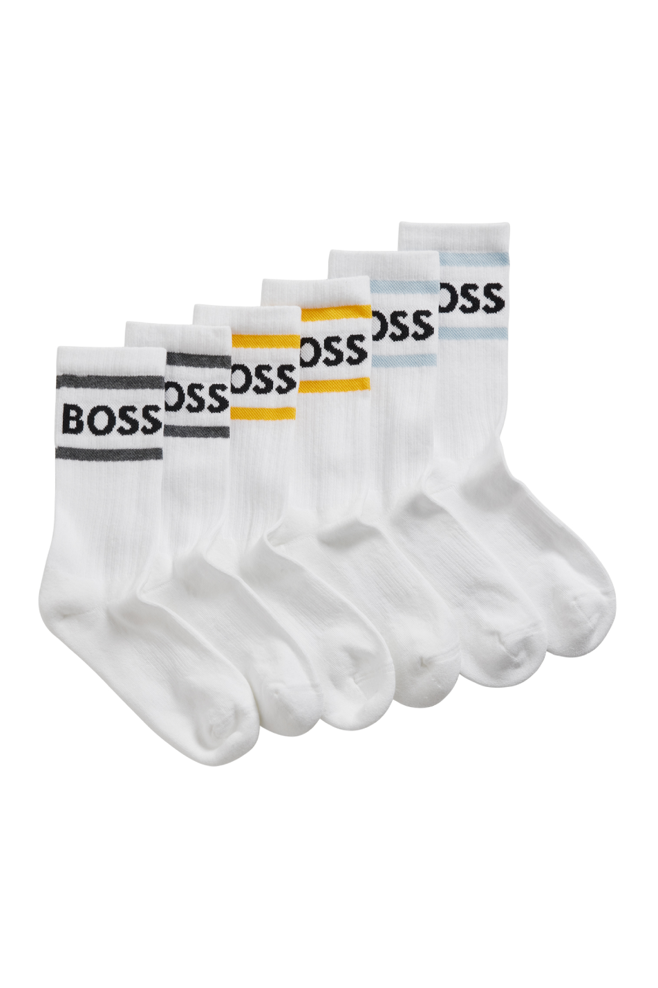 Boss 3 Pack Men's Rib Stripe Sock