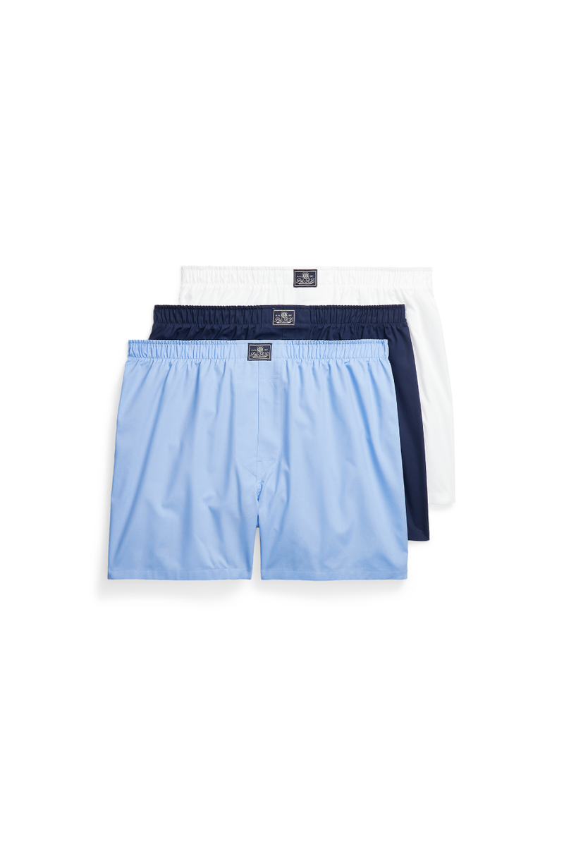 POLO RALPH LAUREN 3-pack boxer shorts in dark blue/ blue/ beige