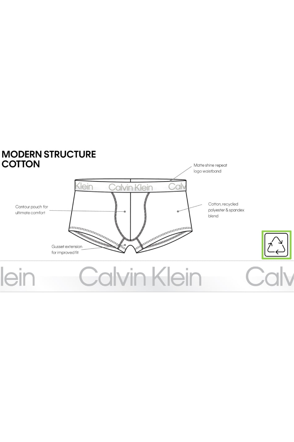Calvin Klein 3 Pack Men's Modern Structure Boxer Brief