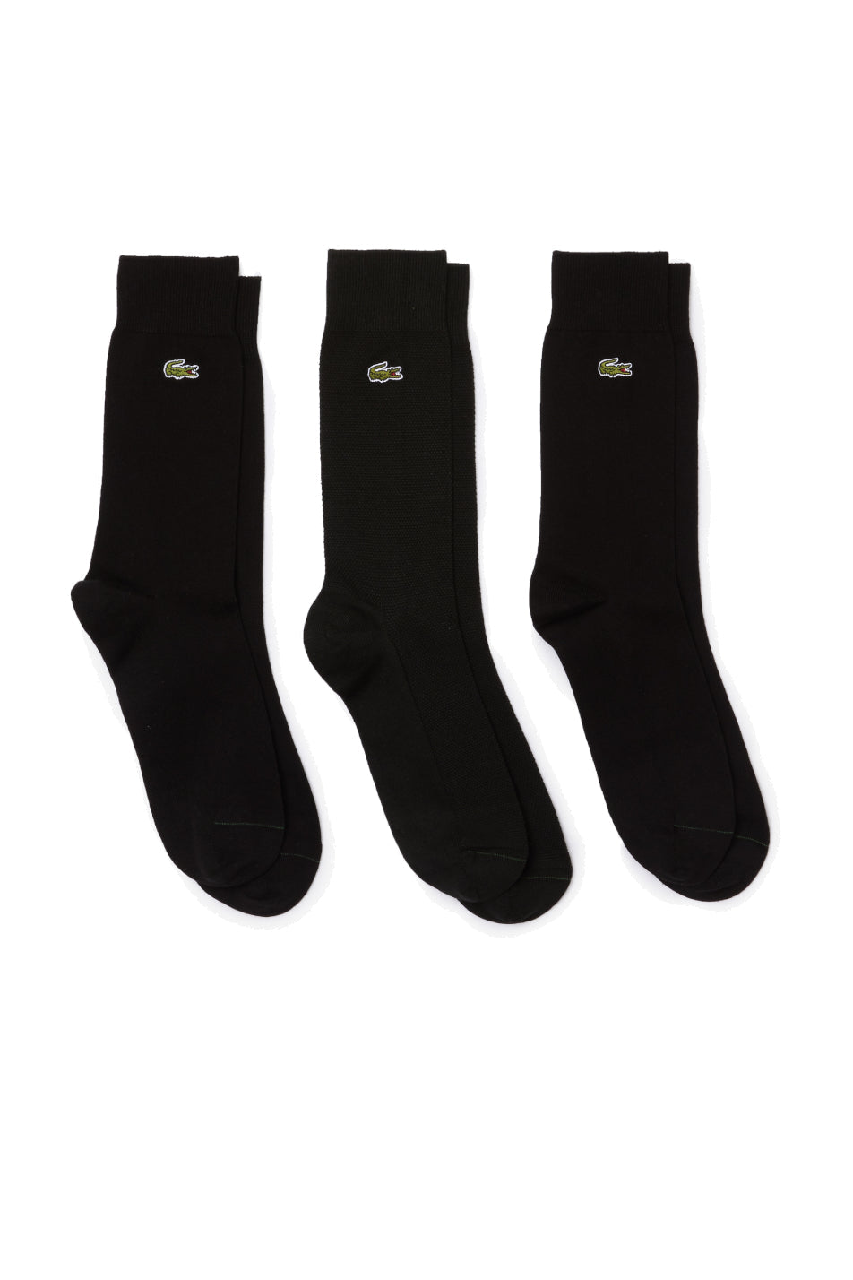 Lacoste 3 Pack Unisex High-Cut Cotton Piqué Socks