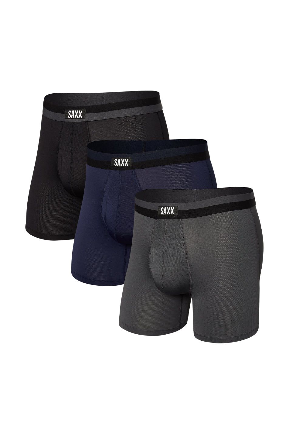 SAXX 3 Pack Men's Sport Mesh Fly Boxer Brief